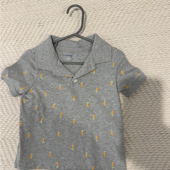 Old Navy Other - Old Navy Gray Polo with Carrots